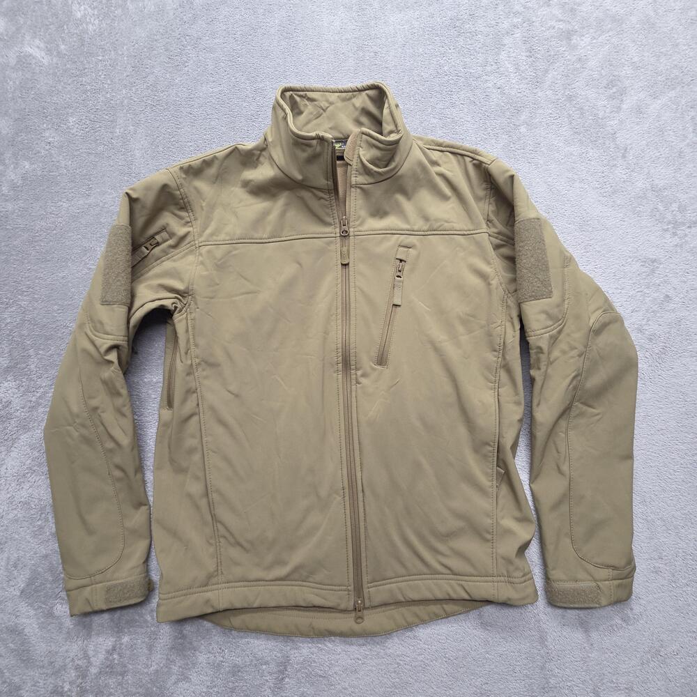 Condor Phantom Soft Shell Jacket Mens M Beige Military Lined Full Zip Pockets